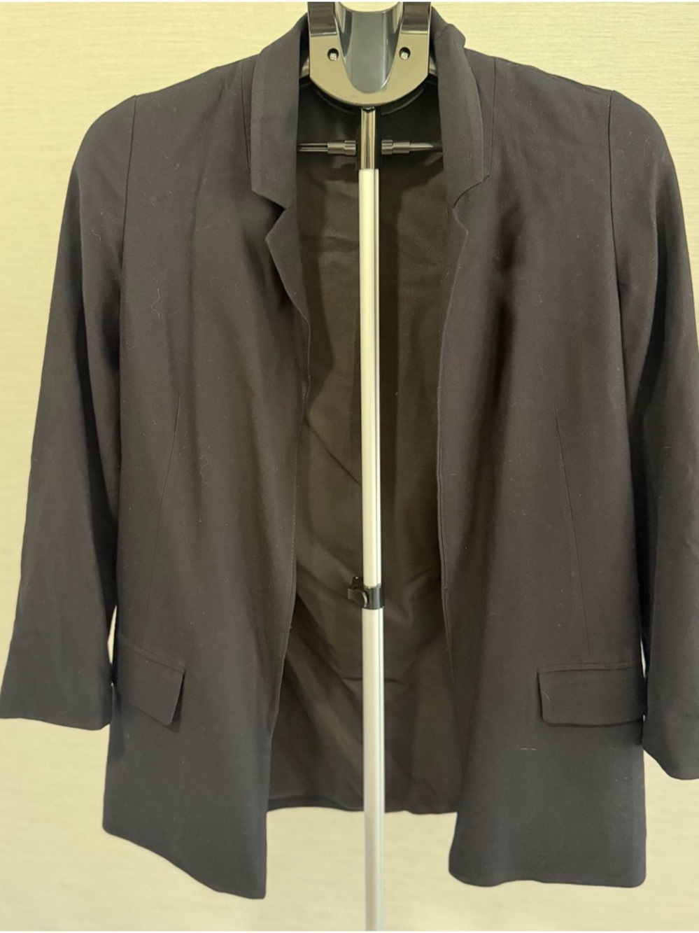 All Saints Black Open-Front Blazer